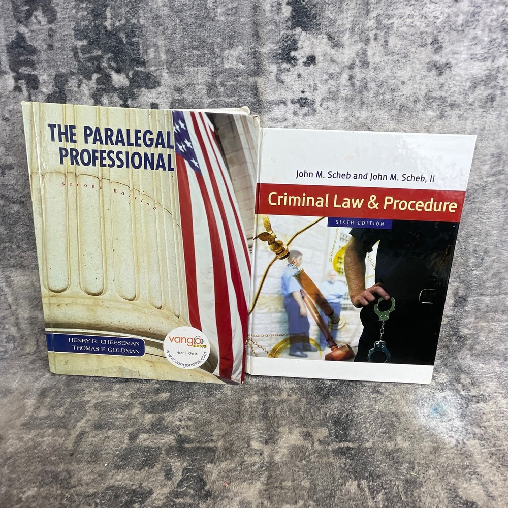 2 Law Textbooks Paralegal Professional 2nd Ed & Criminal Law Procedure 6th Ed